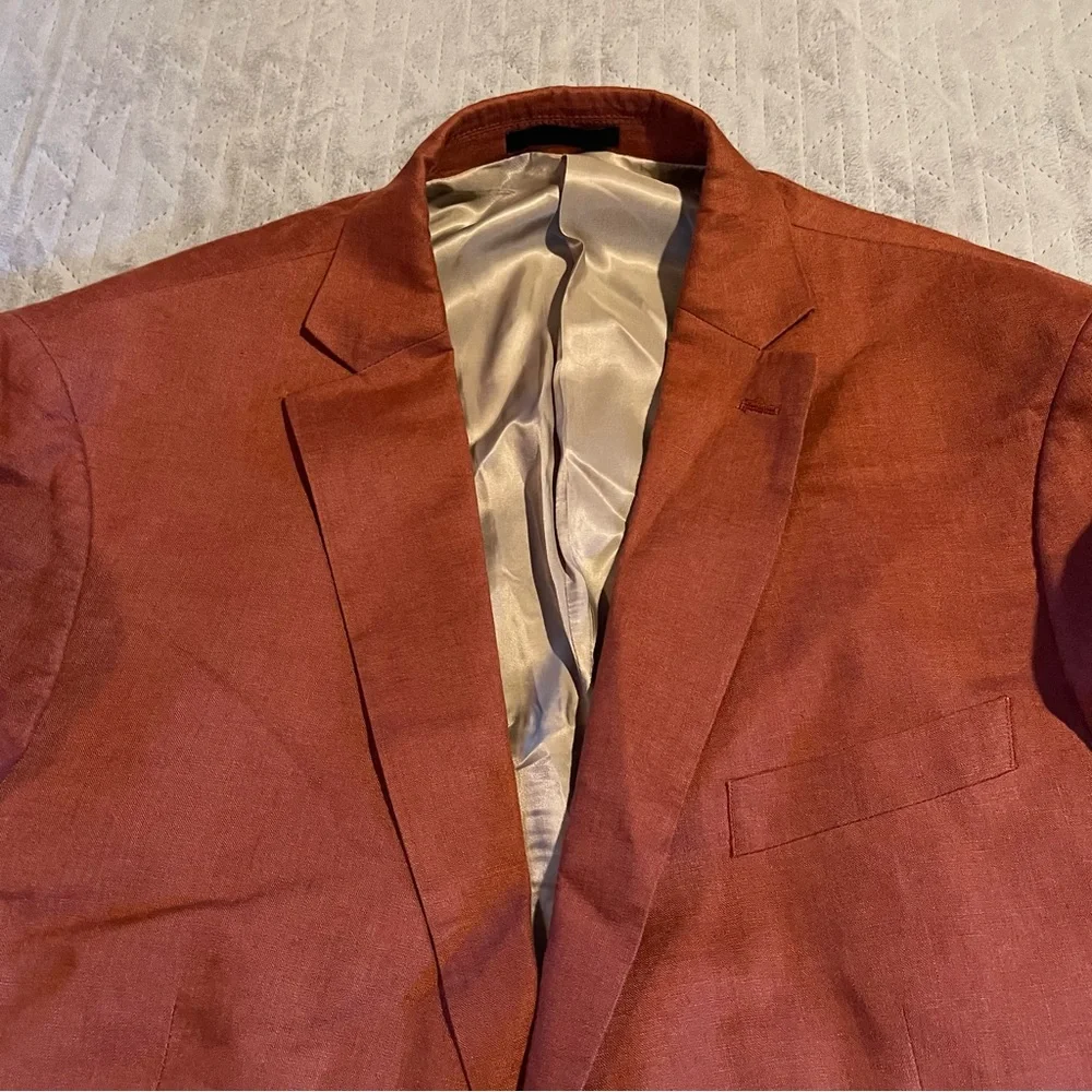 Polo Ralph‎ Lauren Black Label linen jacket mens size 46L pre-owned condition